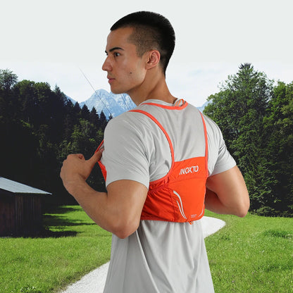 Gilet d'hydratation outdoor inoxto/ flasques x2