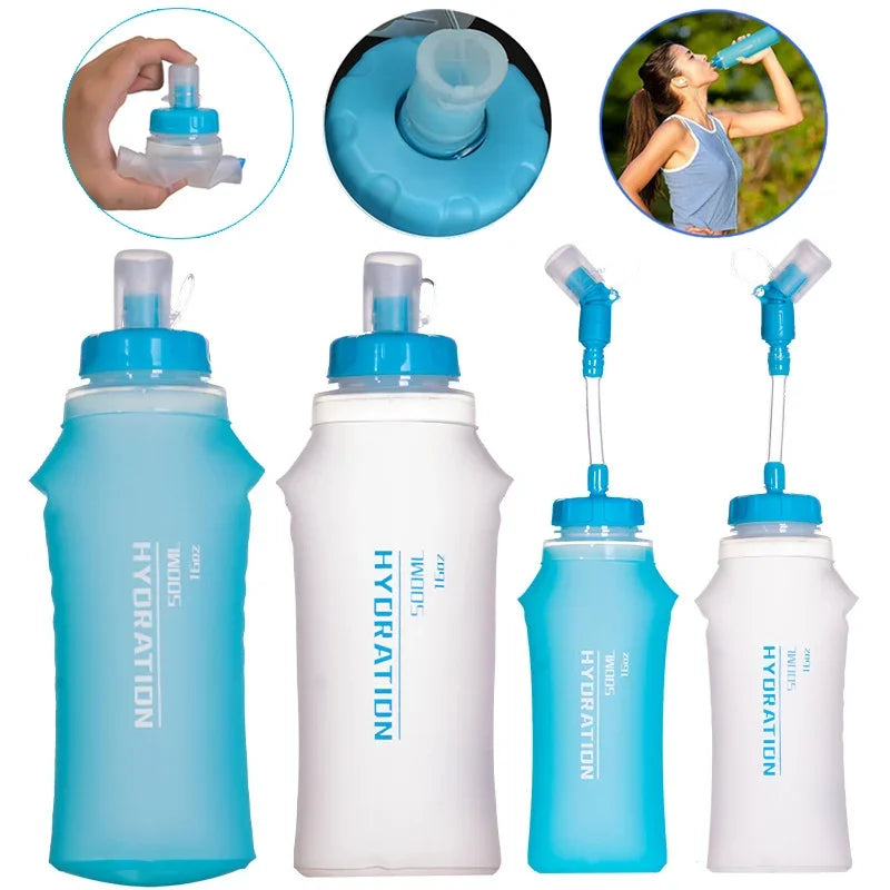 Gourde souple pliable 300/400/500 ml.