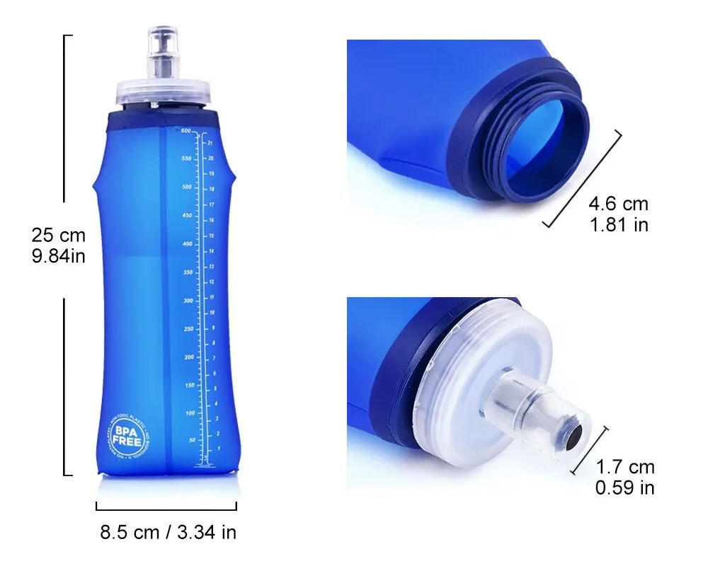 Gourde souple de running Widesea 600 ml.